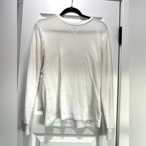 Old Navy waffle knit white long sleeve shirt size small